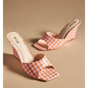 Anthropologie Square Toe Mules 9 NEW